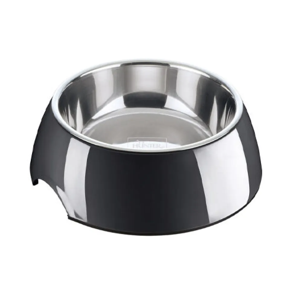 Hunter Melamine Voer- en Drinkbak - Zwart