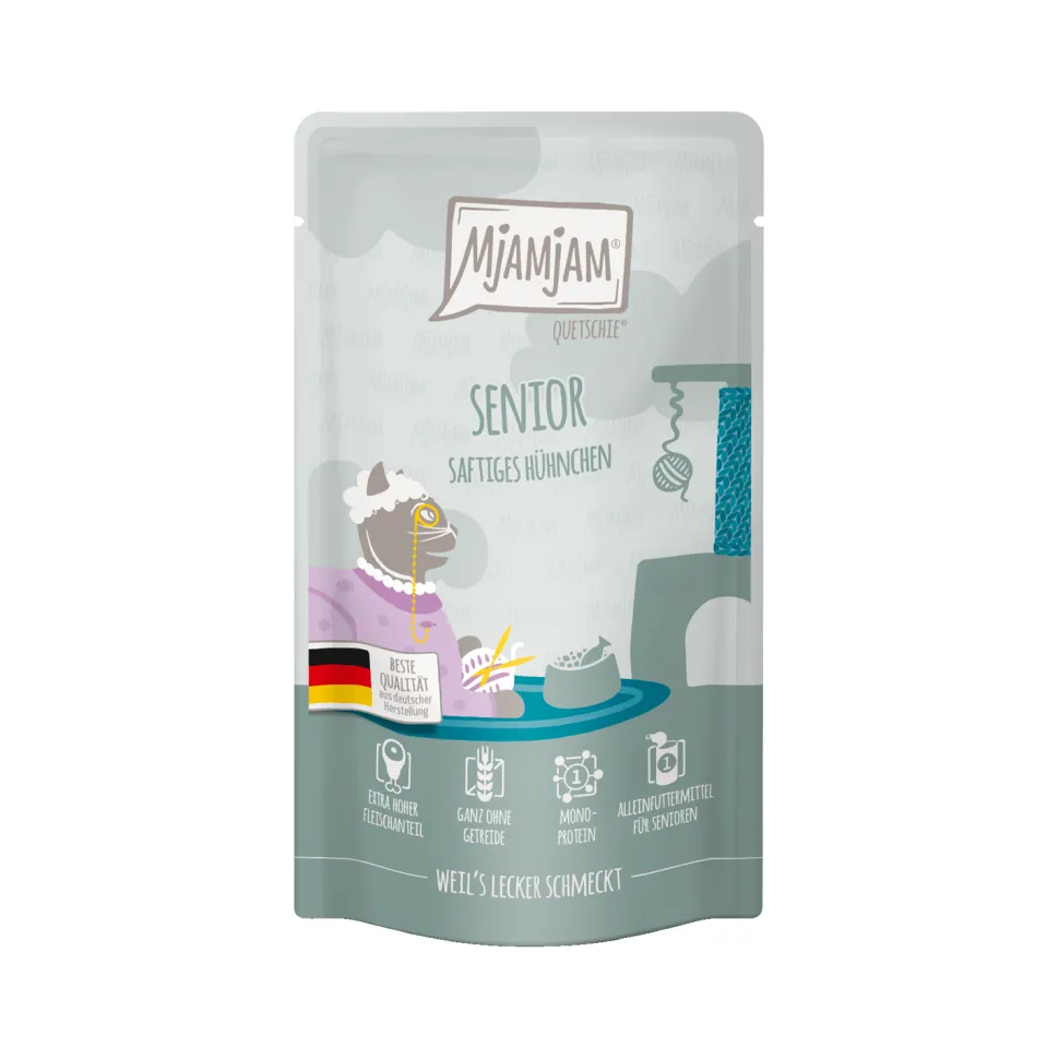MjaMjaM Natvoer - Knijpzakje Senior Cat