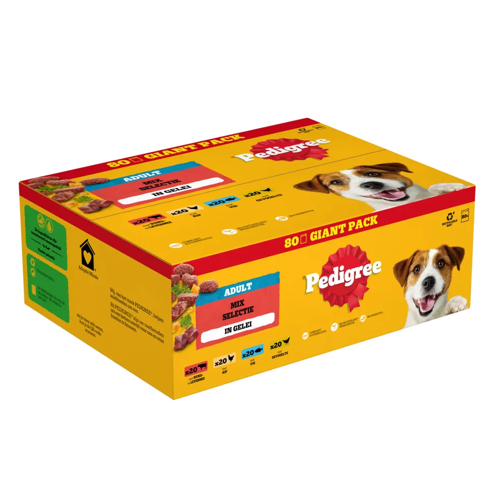 Pedigree Adult Selection in Gelei Maaltijdzakjes
