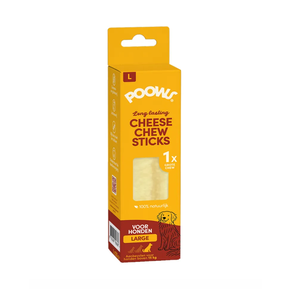 Poows Chew Sticks Kaas - Hond