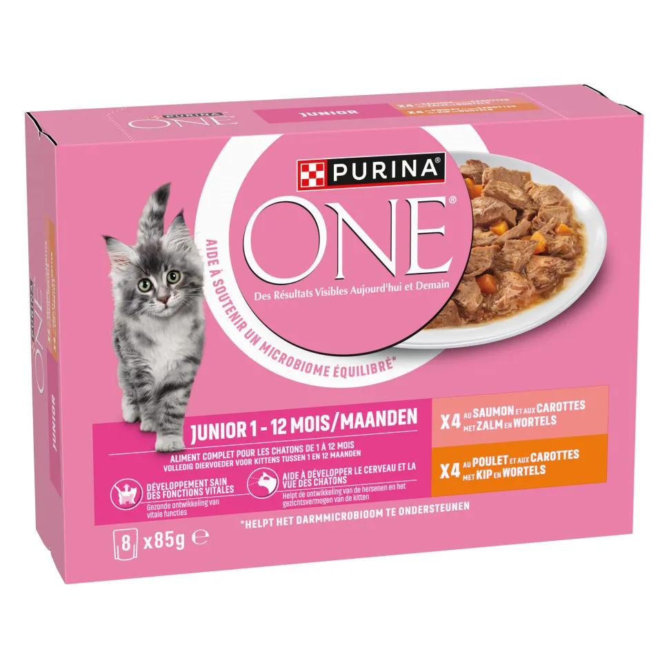Purina ONE Junior Natvoer - Kip en Zalm