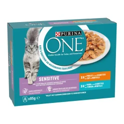 Purina ONE Sensitive Fijne Malse Reepjes in Saus