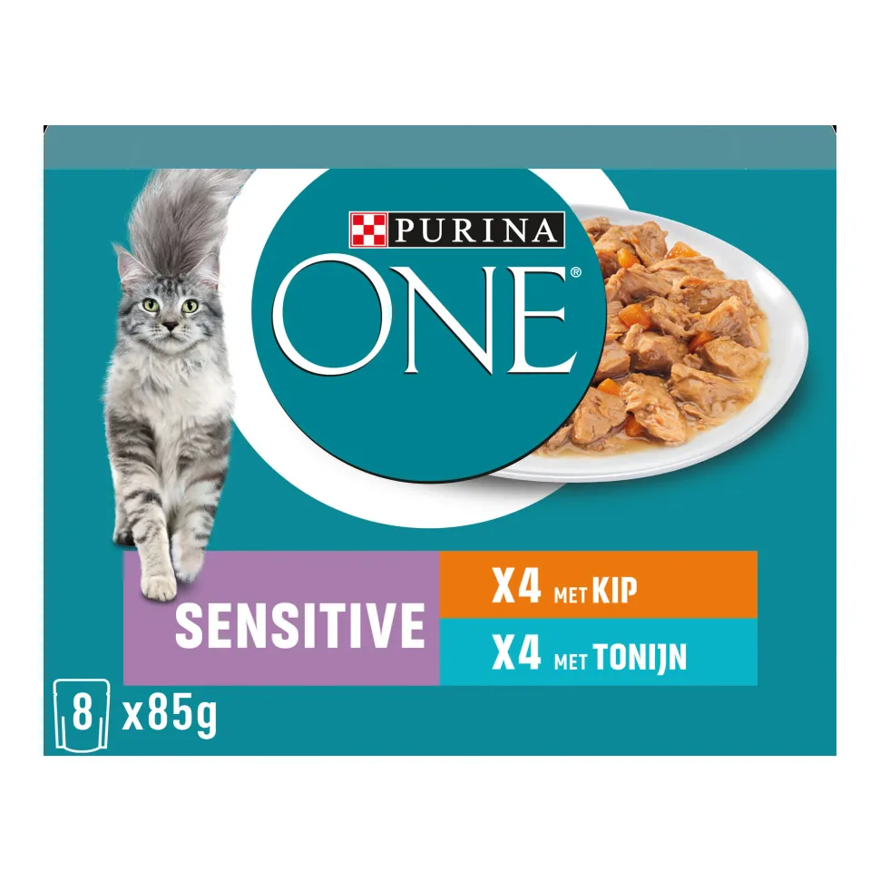 Purina ONE Sensitive Fijne Malse Reepjes in Saus