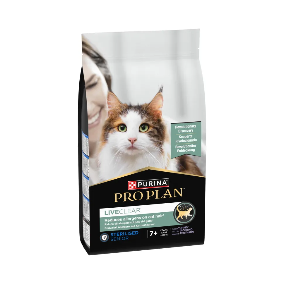 Purina Pro Plan LiveClear Sterilised Senior Cat Food 7+ years - Kalkoen