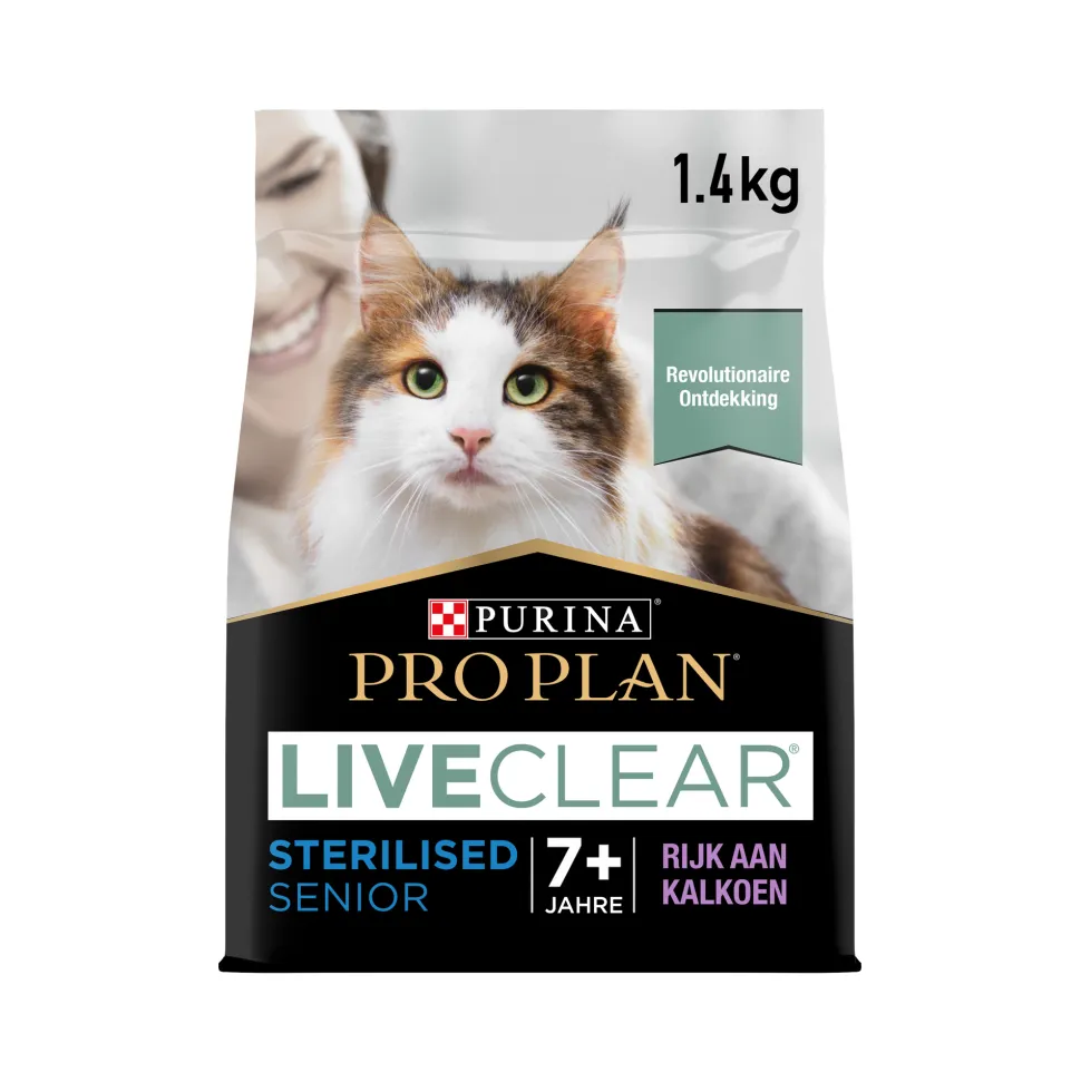 Purina Pro Plan LiveClear Sterilised Senior Cat Food 7+ years - Kalkoen