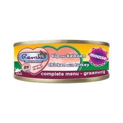 Renske Mousse Natvoer - Kattenvoer - Kip en Kalkoen