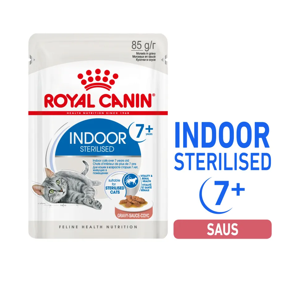 Royal Canin Sterilised Indoor 7+ in Gravy - Kattenvoer
