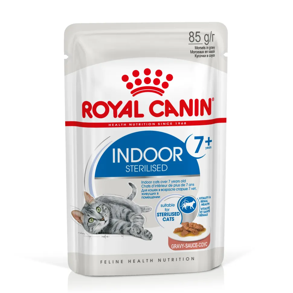 Royal Canin Sterilised Indoor 7+ in Gravy - Kattenvoer