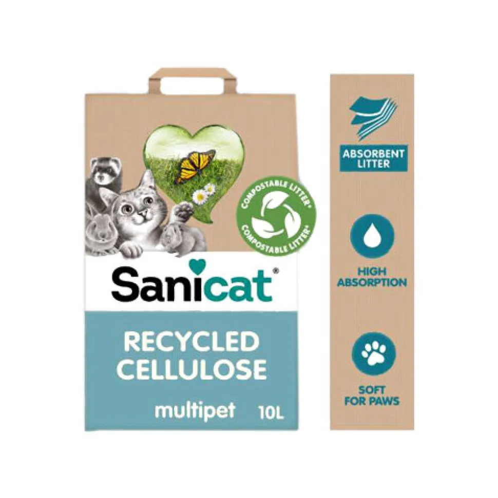 Sanicat Recycled Cellulose Kattenbakvulling