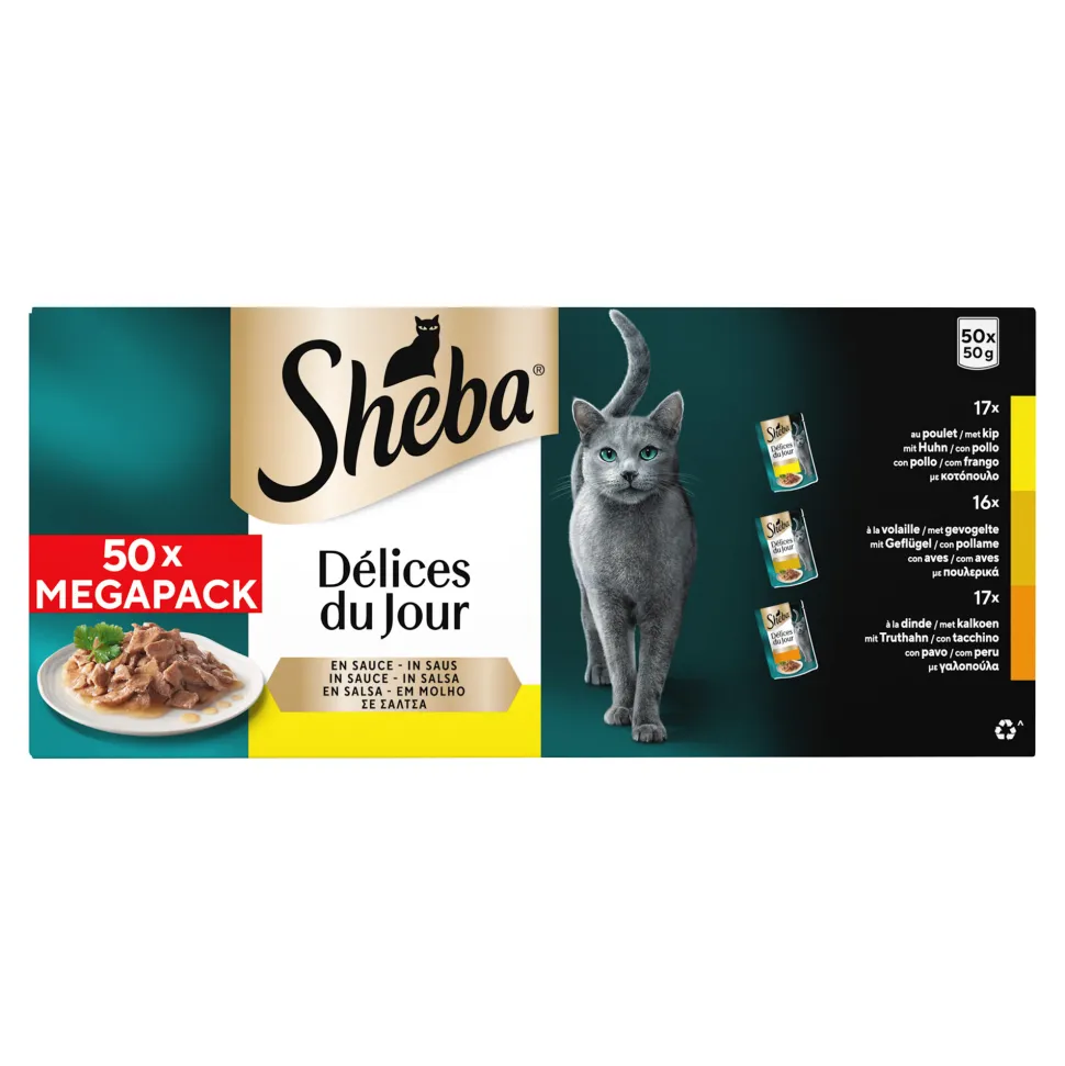 Sheba Delices du Jour - Gevogelte - Mega Pack