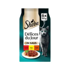 Sheba Délices du Jour in Saus - Rund, Kip en Lam