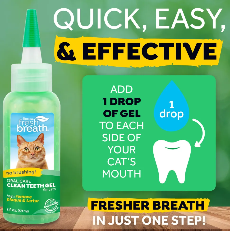 TropiClean - Fresh Breath Clean Teeth OralCareGel - Cat