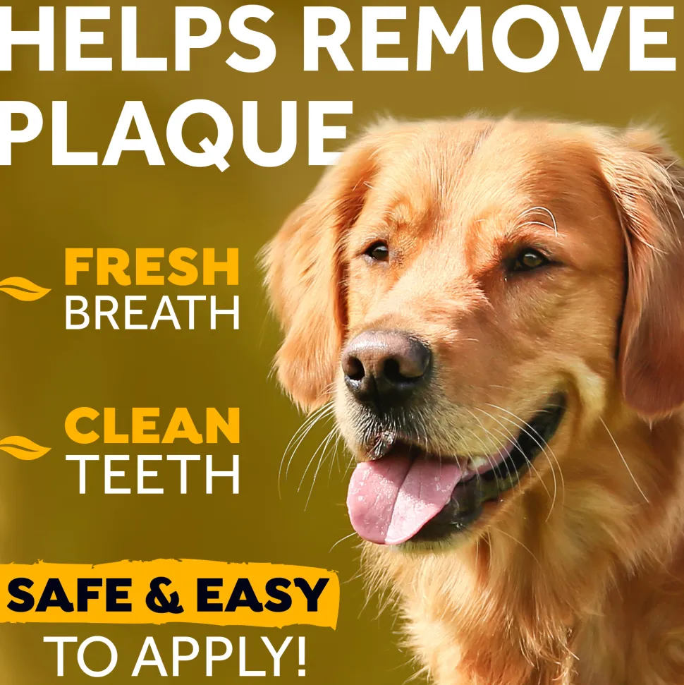 TropiClean - Fresh Breath OralCareGel Kit Peanut Butter - Dog