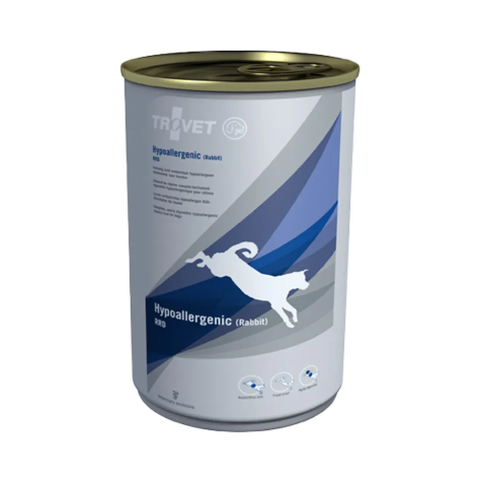TROVET Hypoallergenic RRD (Rabbit) Hond - Blik
