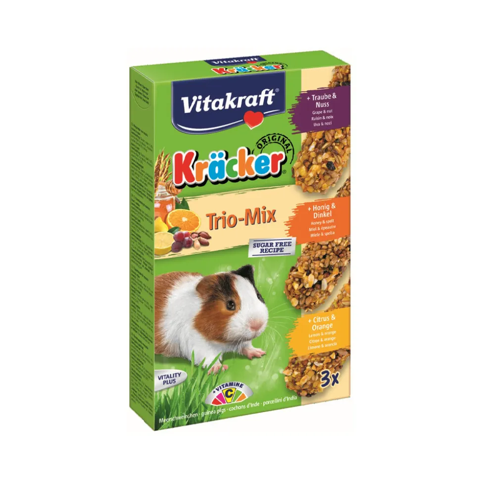 Vitakraft Cavia Kracker Trio-Mix Honing/Noot/Citrus
