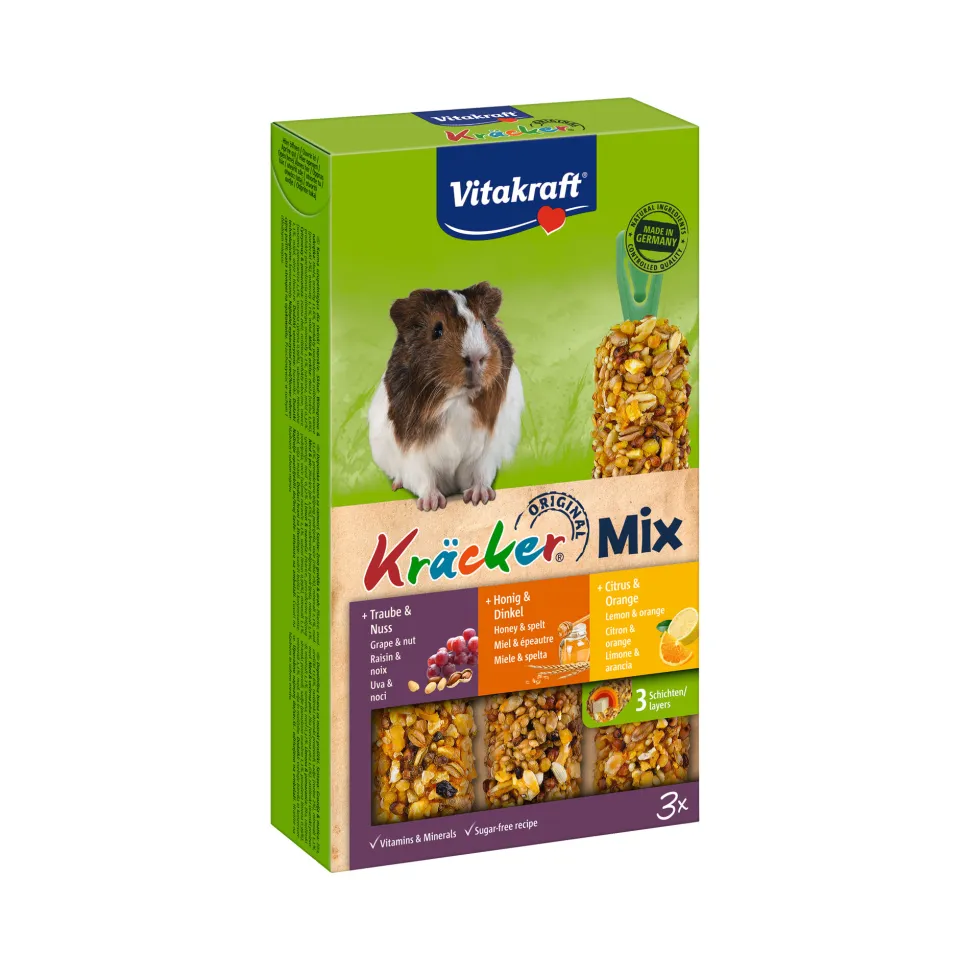 Vitakraft Cavia Kracker Trio-Mix Honing/Noot/Citrus