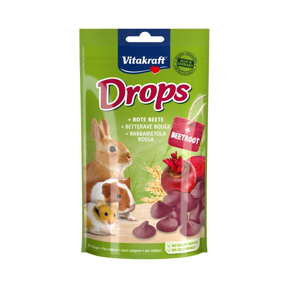 Vitakraft Drops Konijn & Knaagdier - Rode Bieten