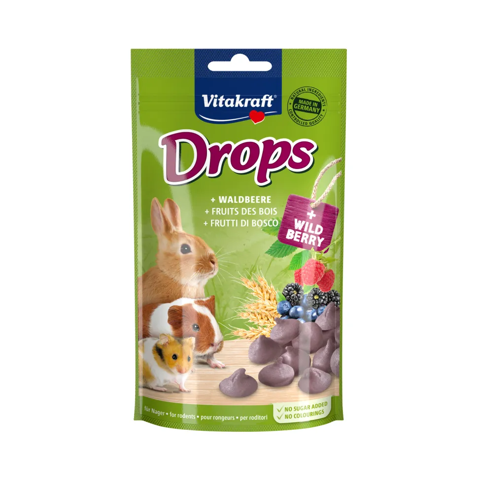Vitakraft Drops Konijn & Knaagdier - Bosbessen