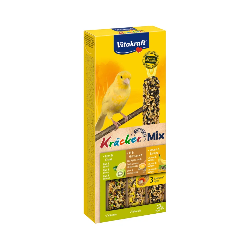 Vitakraft Kräcker Trio-Mix Kanarie - Ei, Kiwi & Banaan