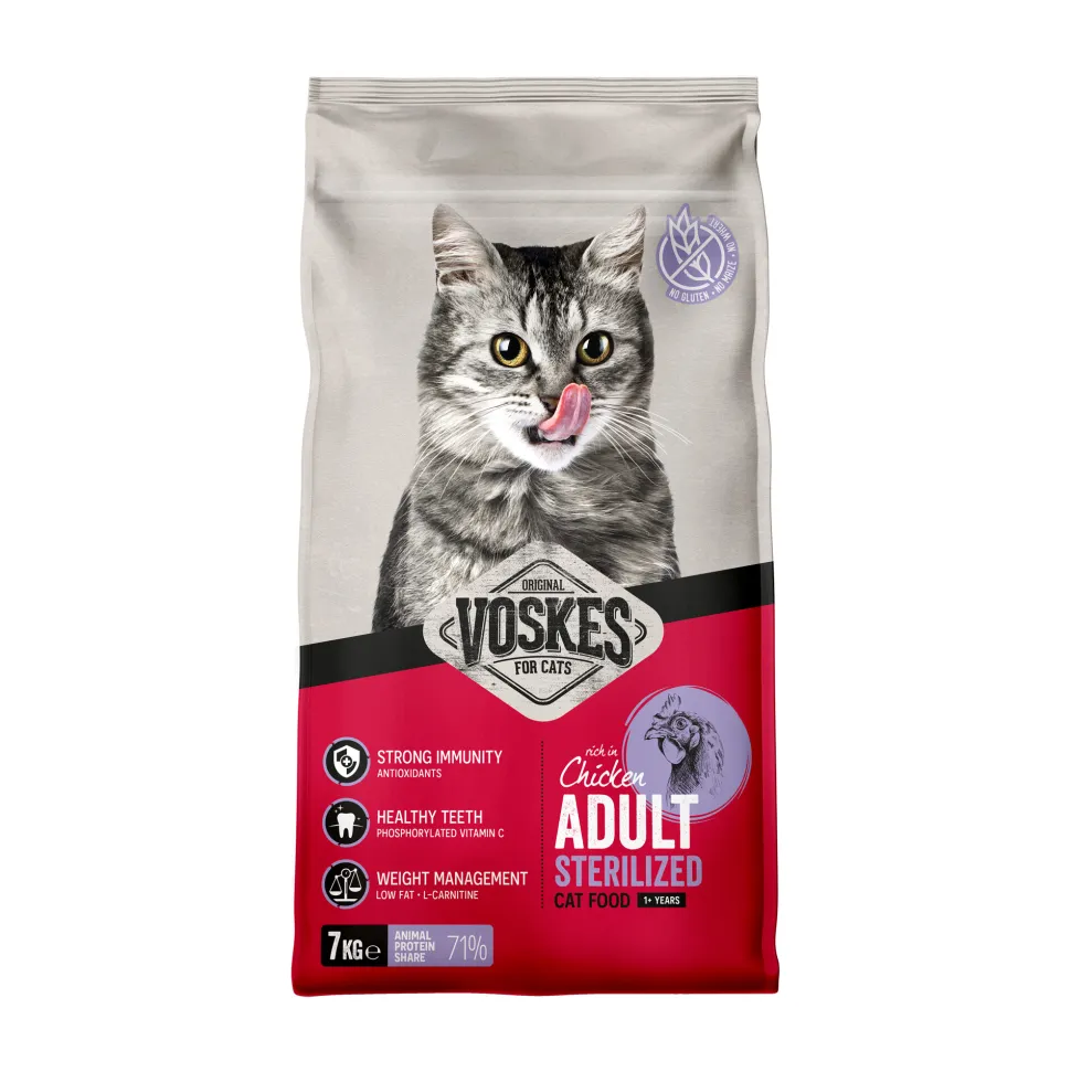 Voskes Adult Sterilized Kattenvoer - Kip