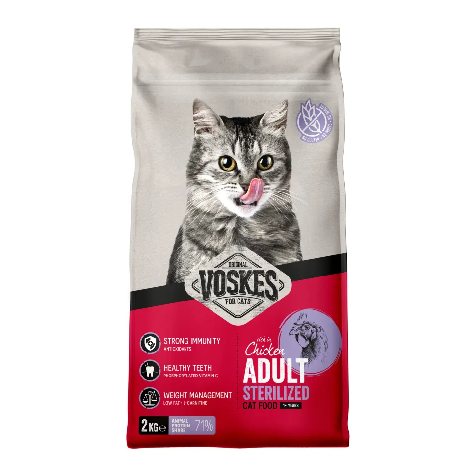 Voskes Adult Sterilized Kattenvoer - Kip