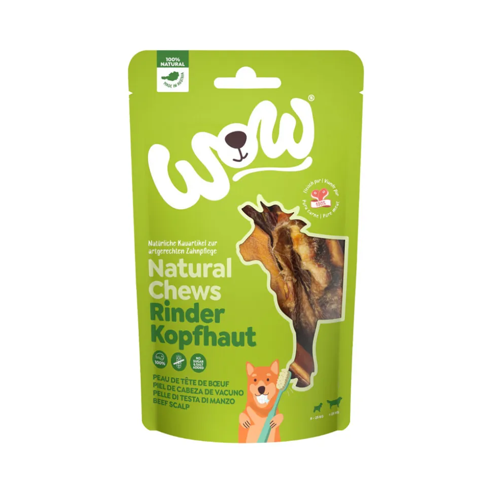 WOW! Natural Chews Rundvlees Hoofdhuid