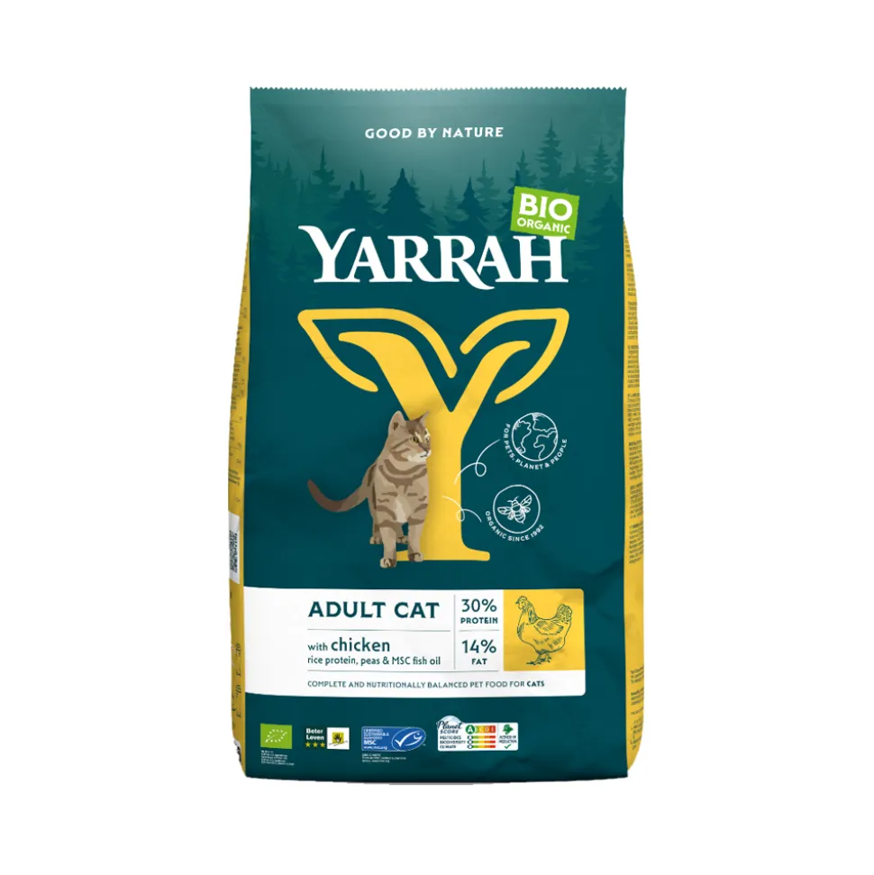 Yarrah - Droogvoer Kat met Kip Bio