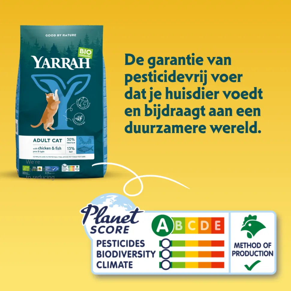 Yarrah - Droogvoer Kat met Vis Bio