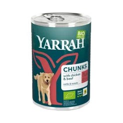 Yarrah - Natvoer Hond Blik Chunks met Rund Bio