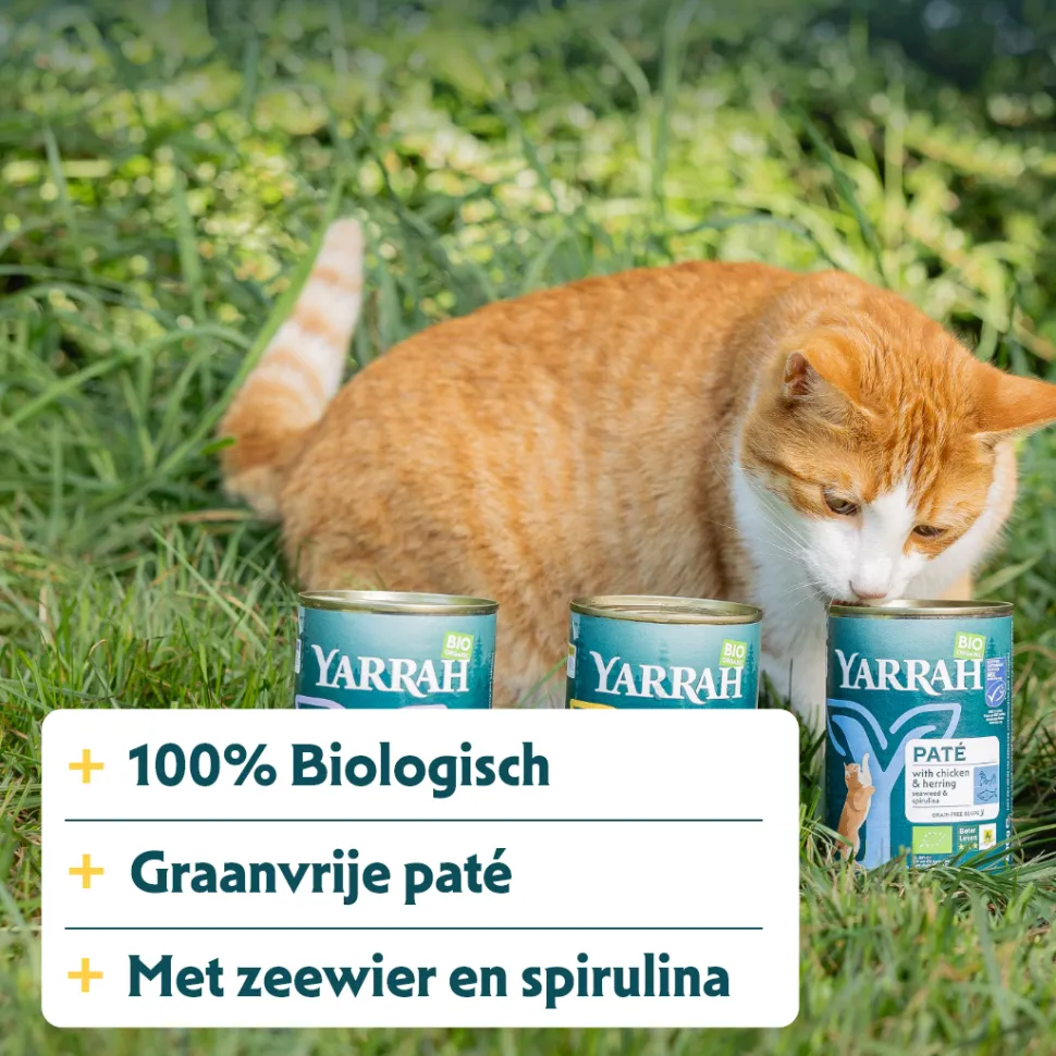 Yarrah - Natvoer Kat Blik Paté met Kip en vis Bio