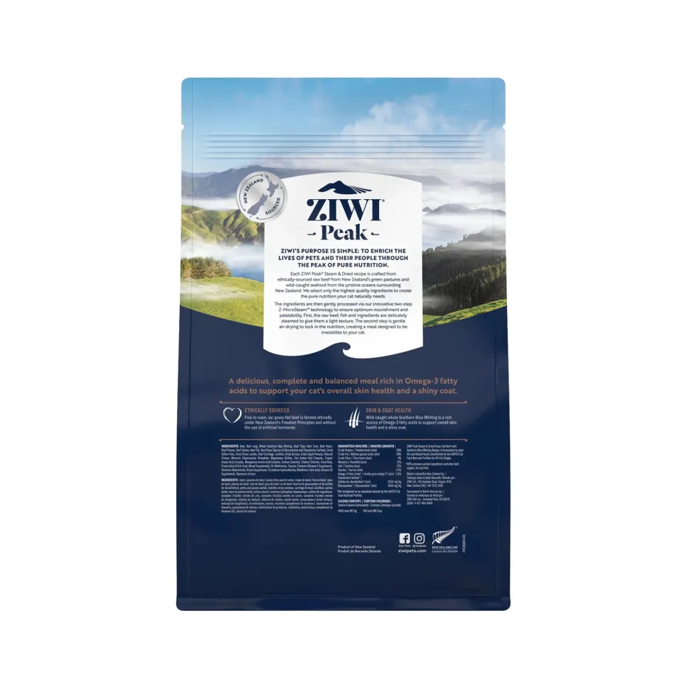Ziwi Peak Steam & Dried kattenvoeding - Rund